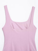 Women Pleated Backless Party Dress