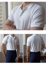 Men Stripe Polo Shirt