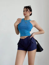 Women's High Waist Cotton Shorts