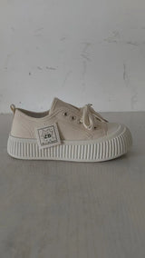 Women Canvas Shoes Soft Sole Lace Up Sneakers