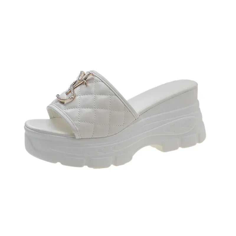 Women Fashion Platform Letter Sandals