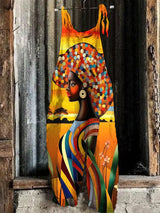 Women Abstract Print One-Piece Shorts