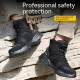 Women Safety Shoes Rotating Button Work Sneakers