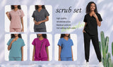 Unisex nurse surgical scrub suit jogger set in multiple colors, high quality medical uniforms for healthcare workers.