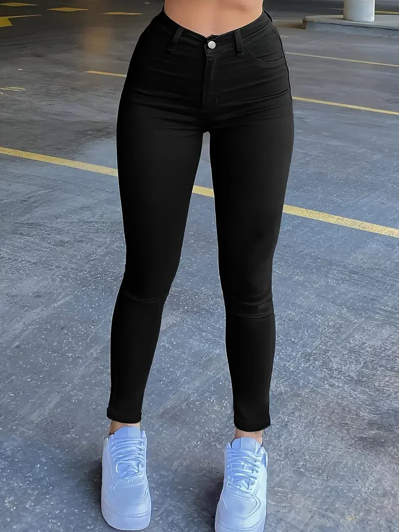 Women Slim Wash Zipper Denim Jeans