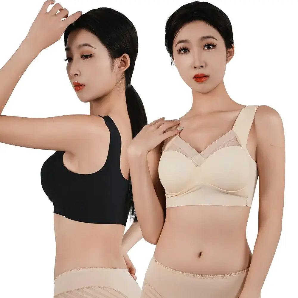 Women Ice Silk Seamless Push Up Bra