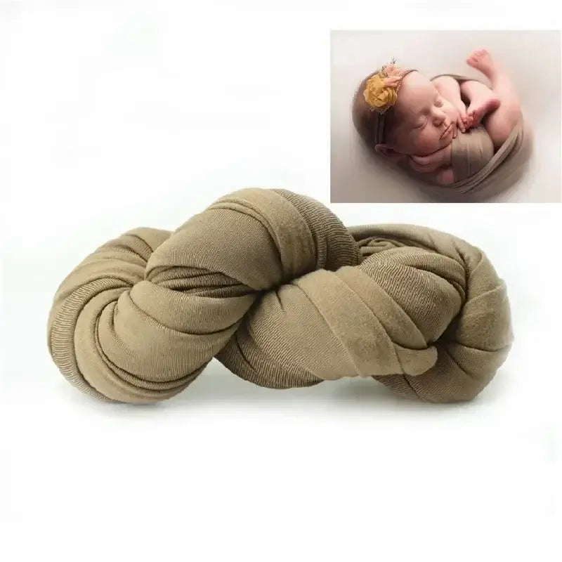Cozy solid brown newborn backdrop blanket for baby photography, perfect for 0-1 year old, made of soft polyester.