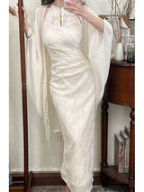 Women Qipao Two Piece Dress Set