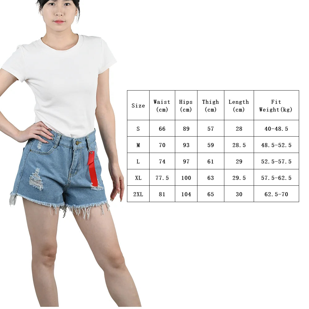 Women’s Ripped High Waist Tassel Jorts