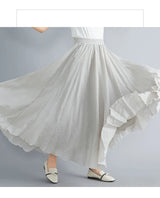 Women Linen Maxi Skirt
