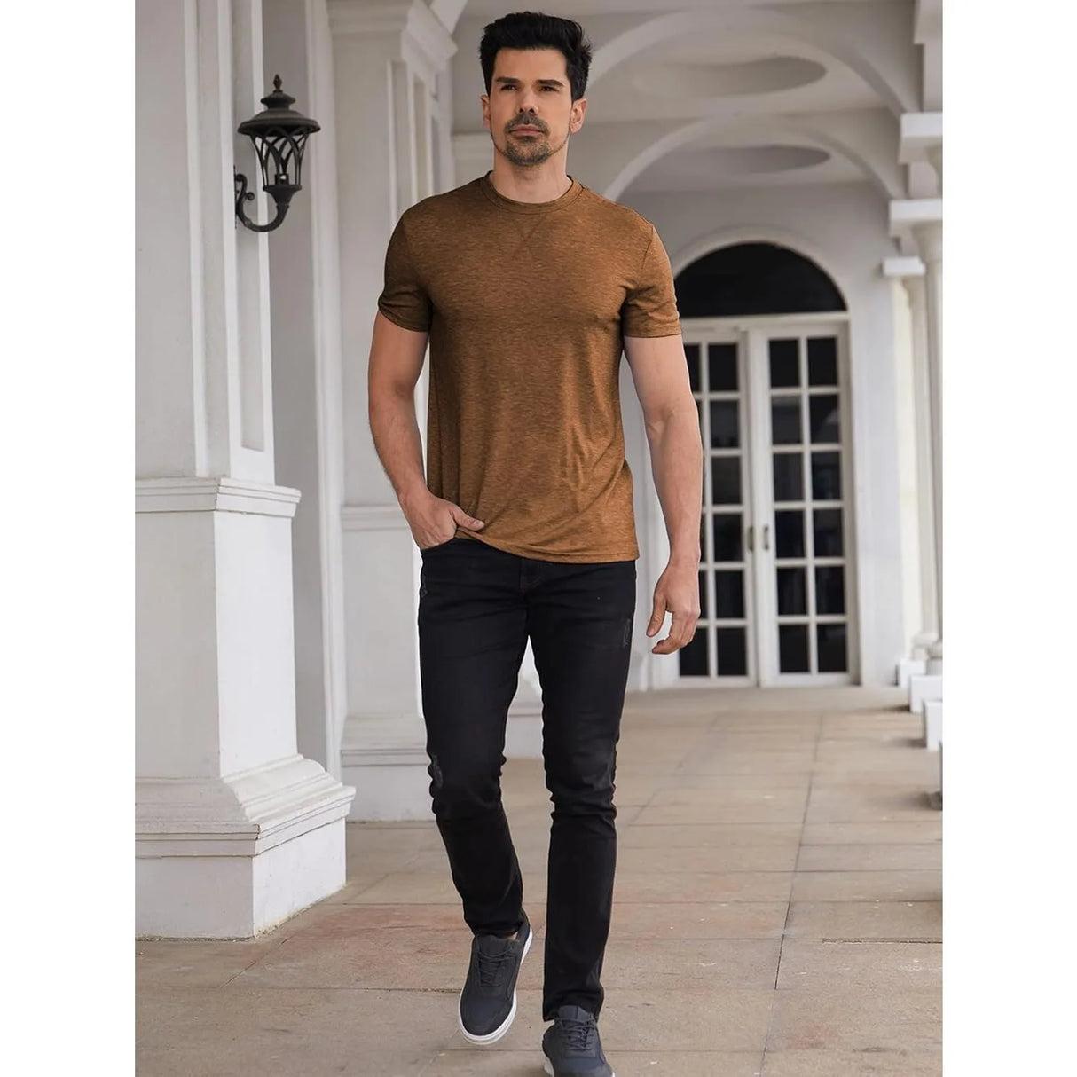 Men Casual Soft Basic Tee