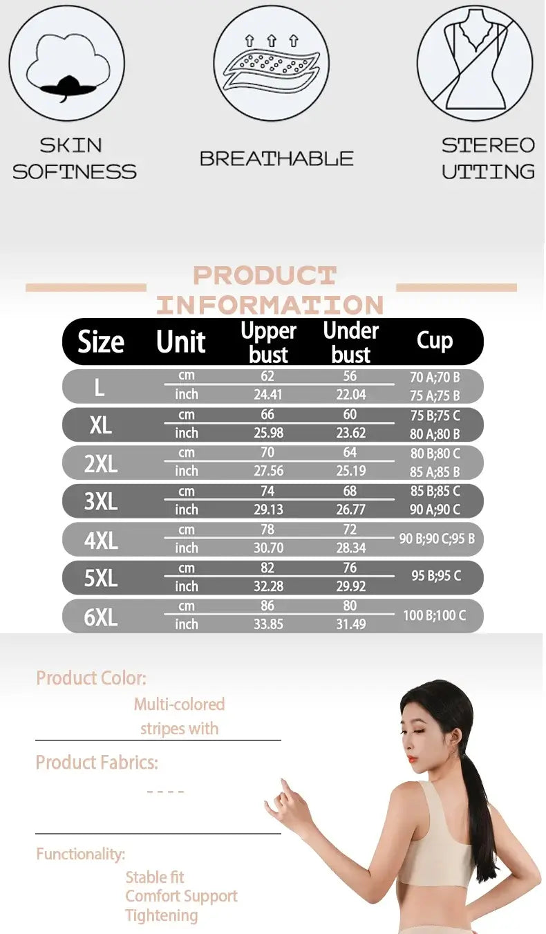 Women Ice Silk Seamless Push Up Bra