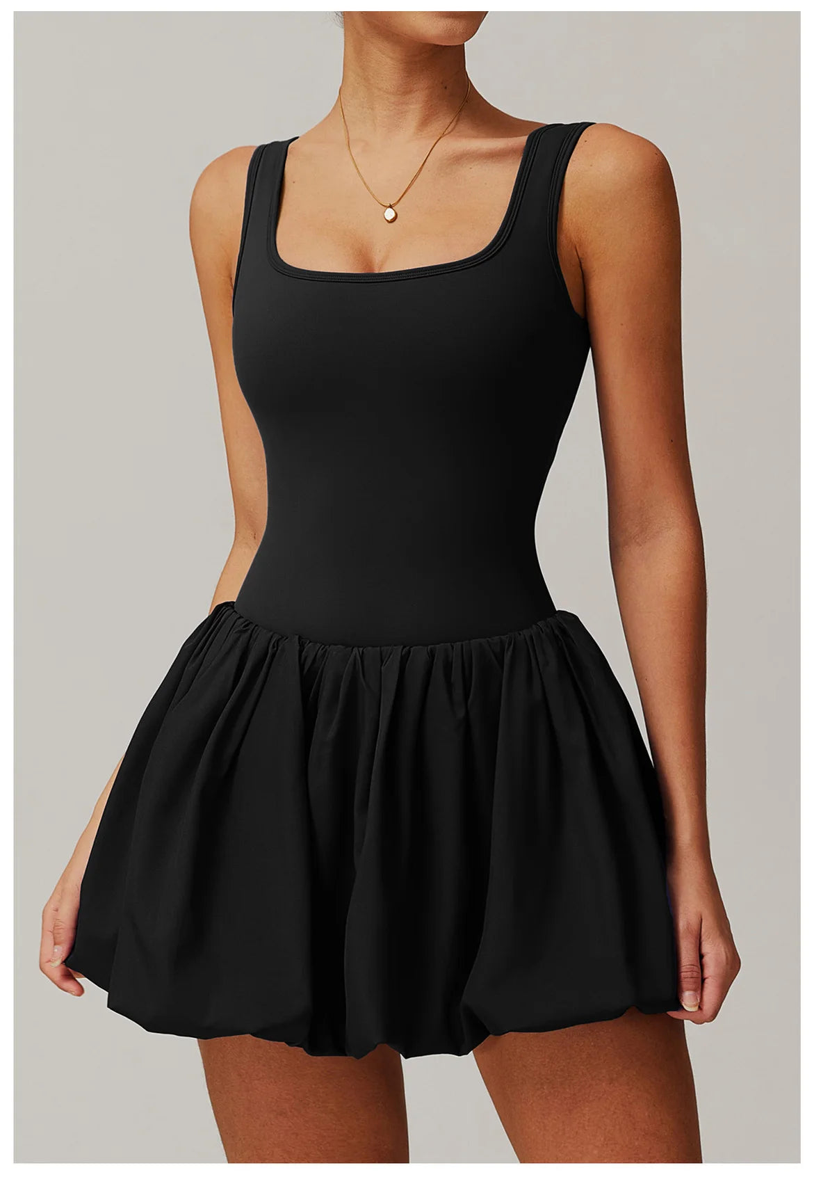 Women Short Skirt Yoga Jumpsuit