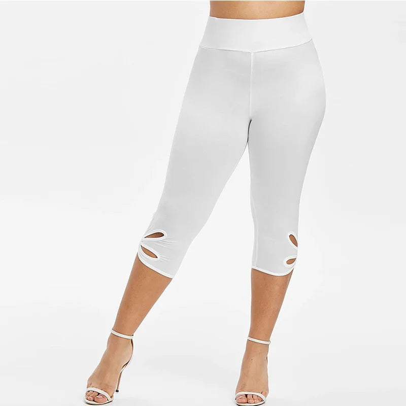 Women Plus Size Seamless Capri Leggings