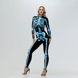 Zombie Skeleton Bodysuit Halloween Jumpsuit Costume
