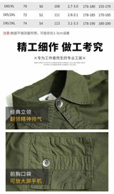 Summer cotton green work suit features detailed stitching and a practical chest pocket for welding protection.