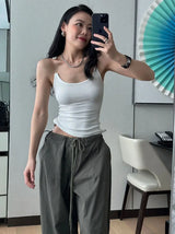 Women Ribbed Strap Tank Top