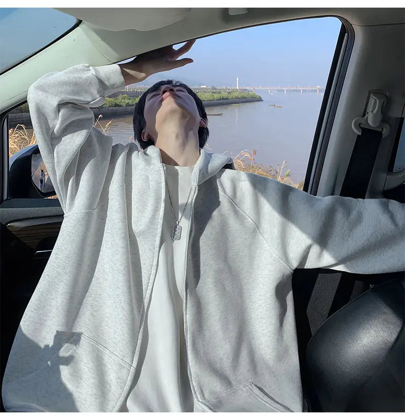 Plus Size Men’s Zip-Up Hoodie