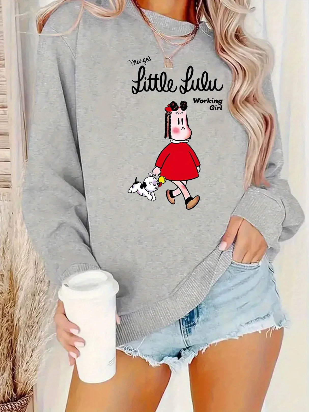 Work Girl Winter Sweatshirt