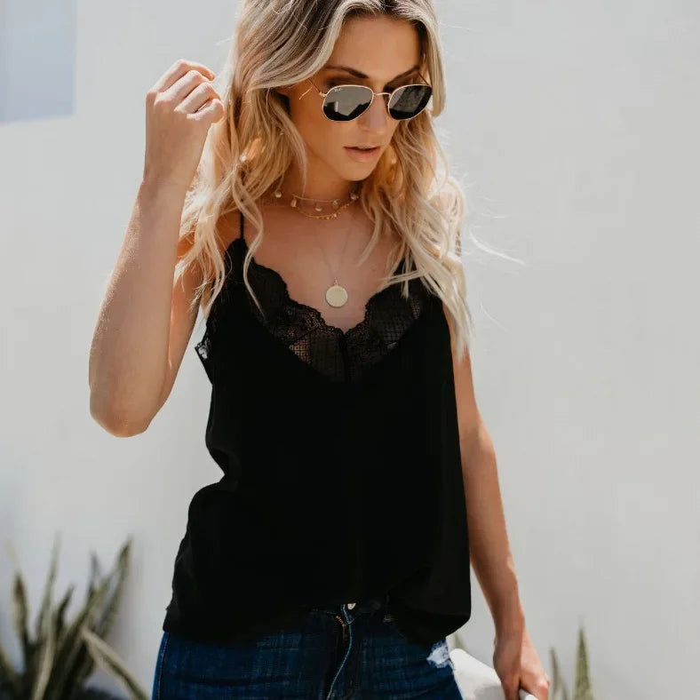 Silk Satin Tube Top Sleeveless Camisole