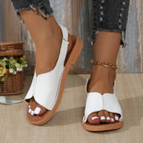 Women Open Toe Flat Sandals Summer Casual