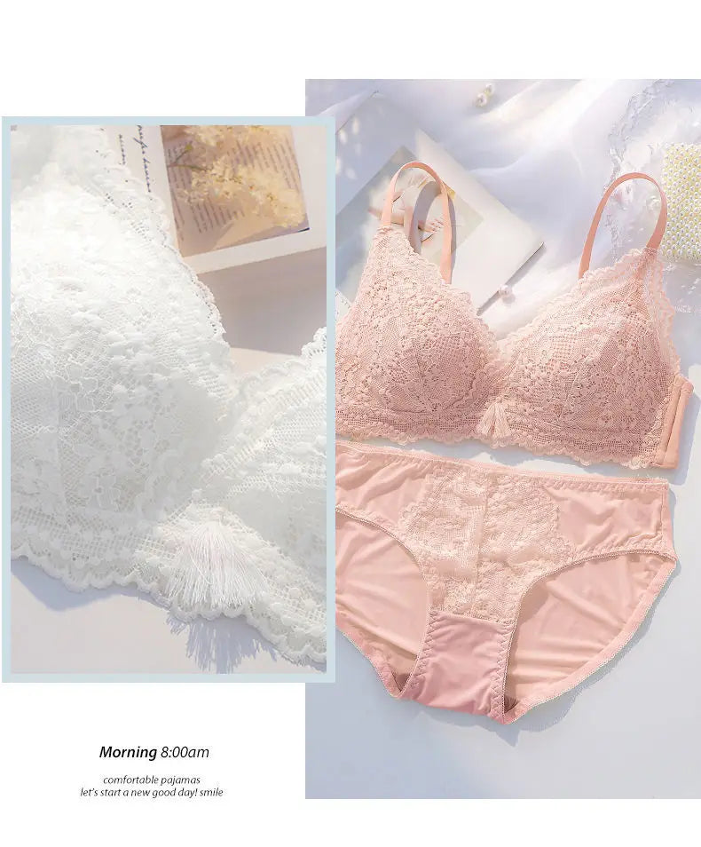 Women Vintage Lift Bra Set