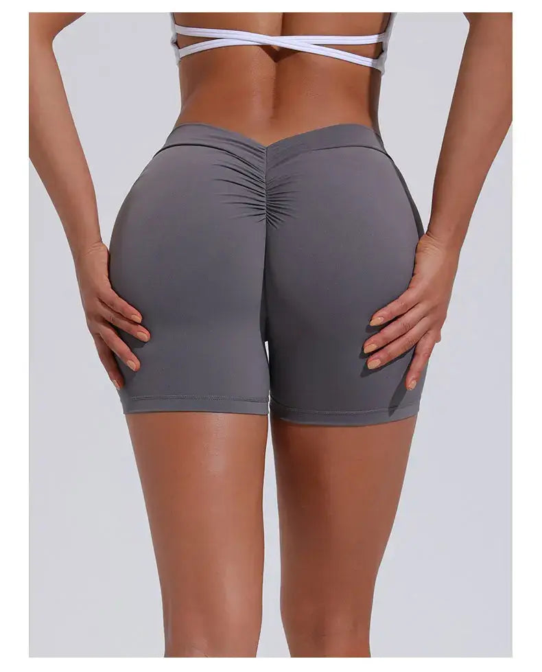 Women V Curve Push Up Yoga Shorts