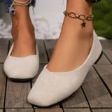 Women’s Square Toe Shallow Casual Ballet Flats
