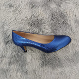 5cm Crocodile Pumps – Low Heel Red Heels 2025