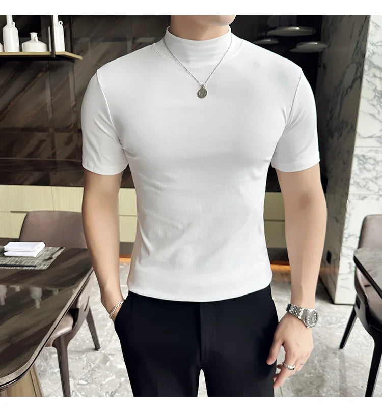 Men Korean Slim Fit Turtleneck Tee