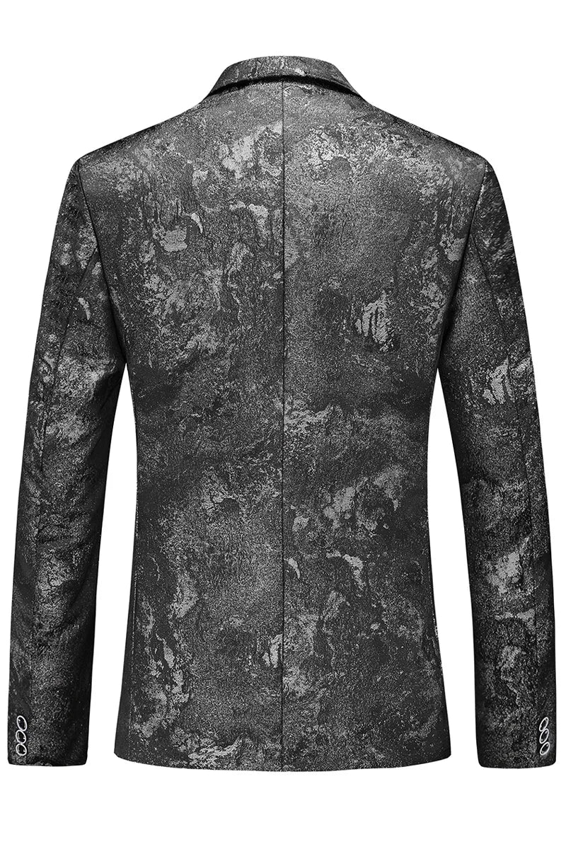 Men's Plus Size Floral Smoking Jacket