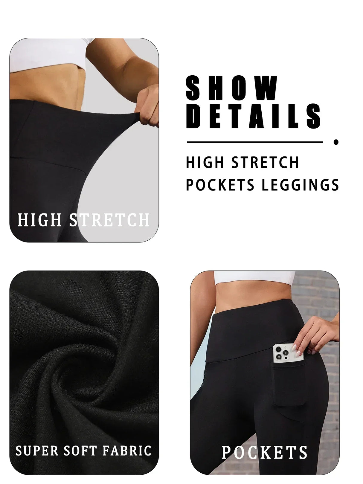 3-Pack Super Soft Women's Yoga Leggings – High Waisted Tummy Control Pants