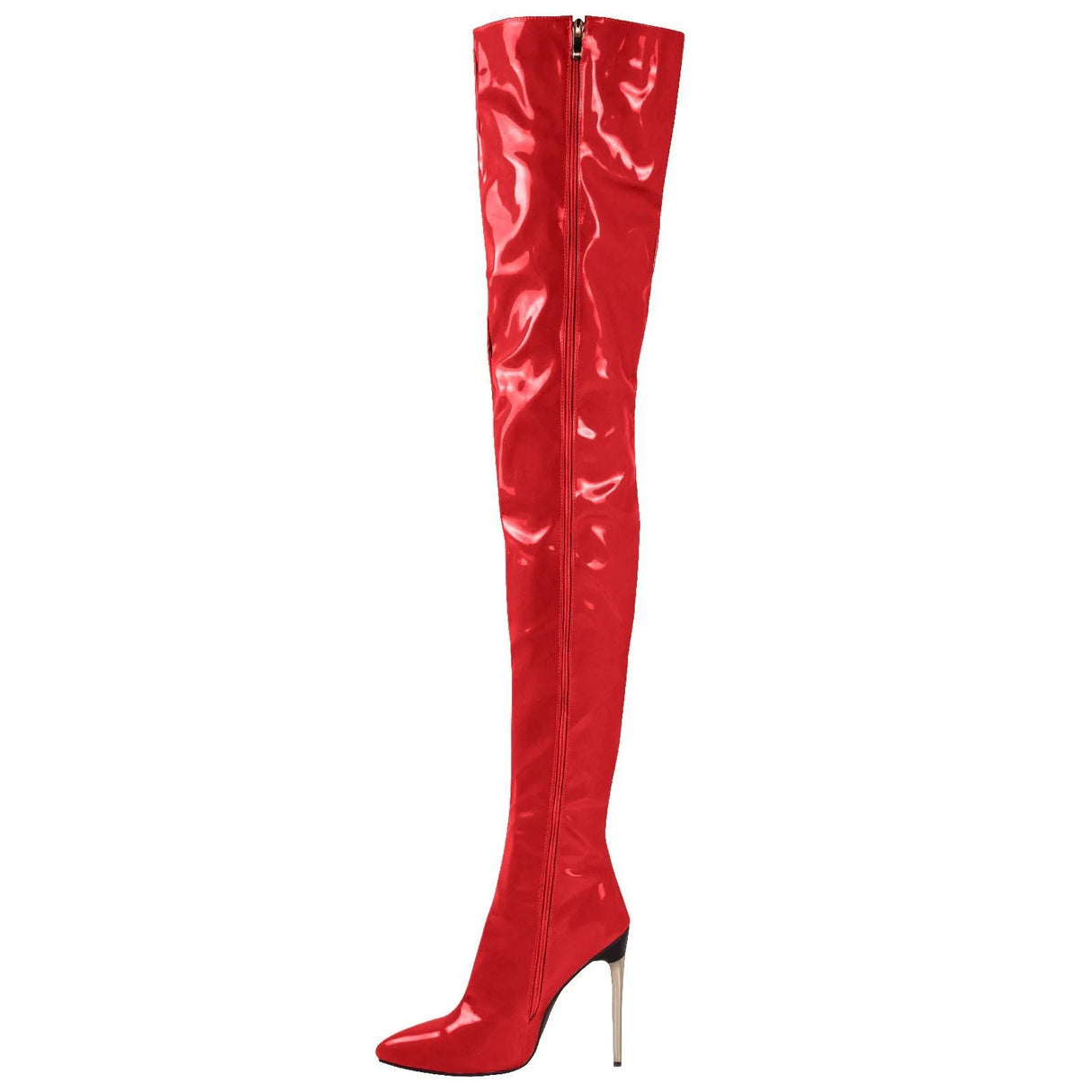 Women’s Over-the-Knee Metallic Heel Boots
