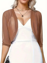 Vintage Mesh Bolero Shrug Cropped Jacket