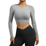 Women Open Back Long Sleeve Yoga Top