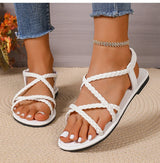 Women Elegant Flat Sandals Summer Footwear