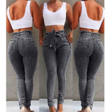 Women High Waist Skinny Stretch Jeans