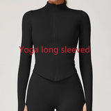 Ribbed Women's Yoga Jacket – Long Sleeve Standing Collar Fitness Top