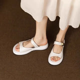 Women Minimalist White Slide Sandals