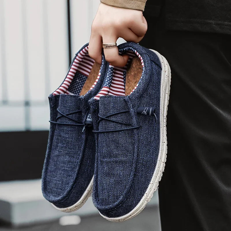 Men Casual Canvas Slip On Loafers