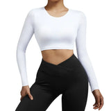 Women Open Back Long Sleeve Yoga Top