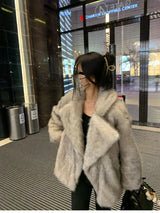 Oversized Faux Fox Fur Winter Coat