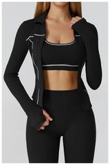 Women Slim Fit Long Sleeve Running Jacket