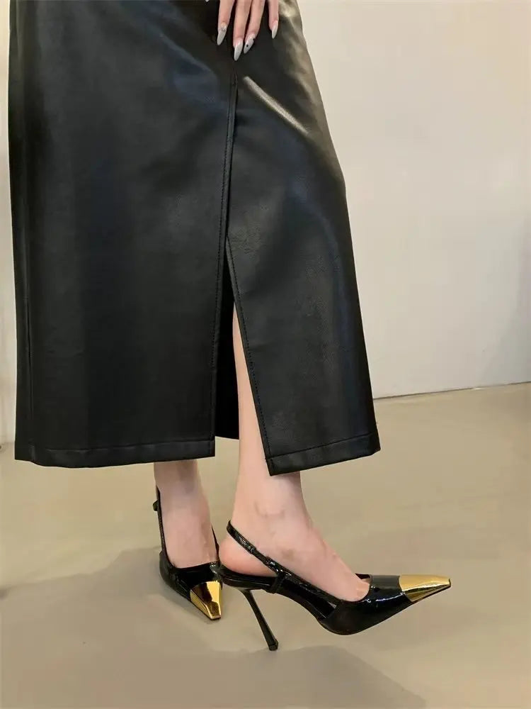 Metal Square Toe Stiletto Pumps – Summer 2025