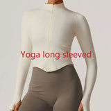 Ribbed Women's Yoga Jacket – Long Sleeve Standing Collar Fitness Top