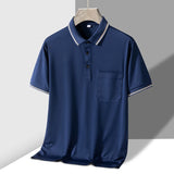 Men Anti-Wrinkle Pocket Polo Shirt