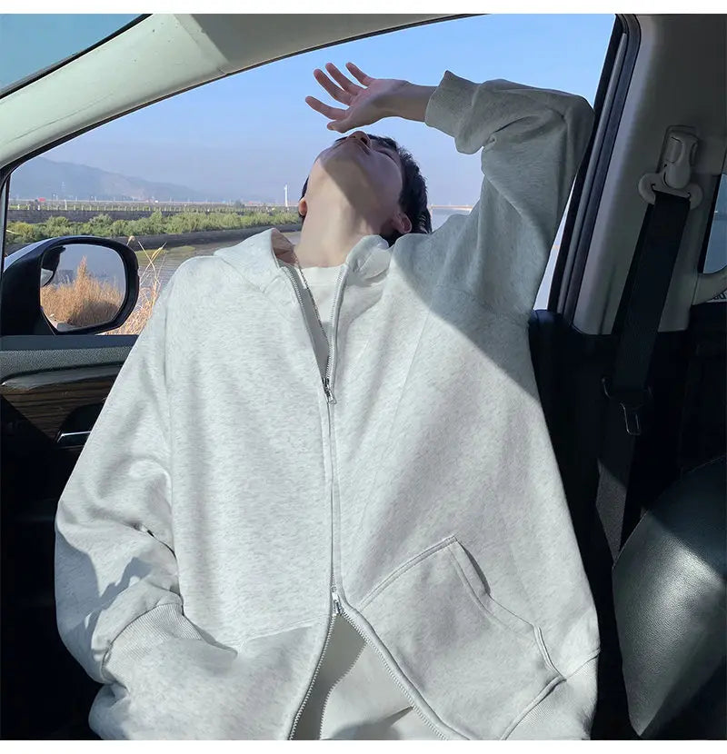 Plus Size Men’s Zip-Up Hoodie