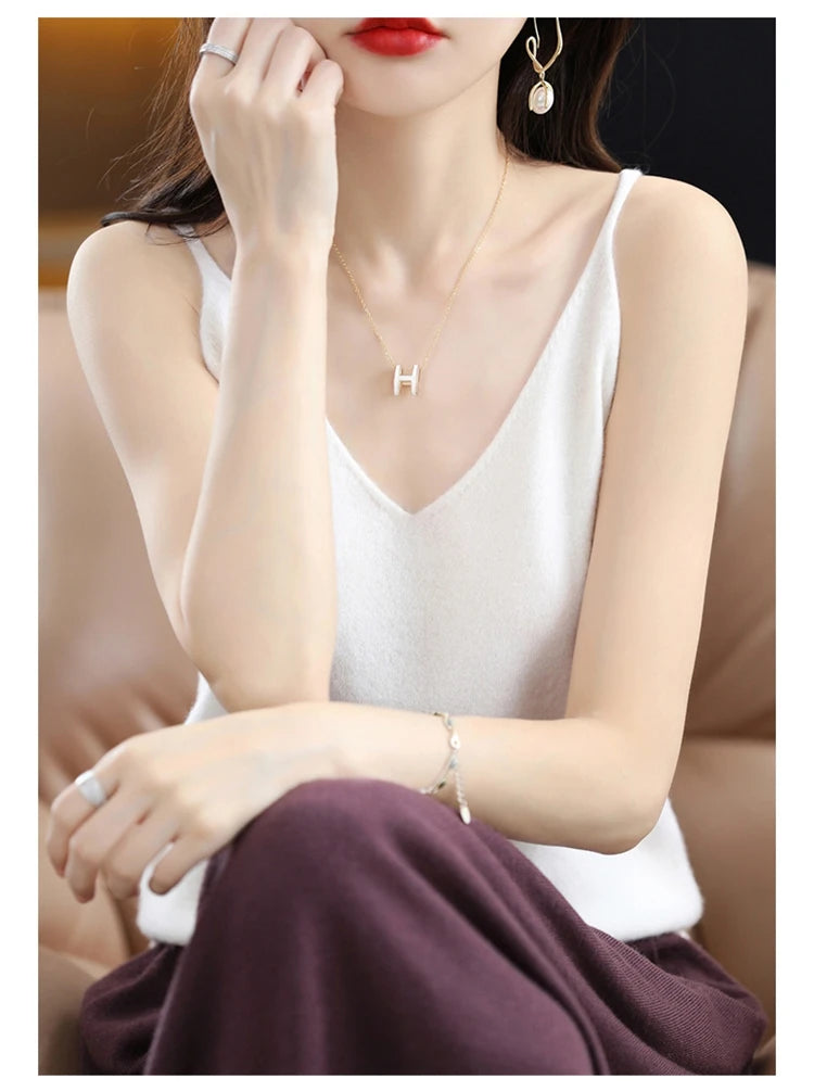 Knitted Summer V-Neck Tank