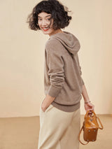 Women's 100% Cashmere Hooded Sweater