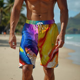 Men's Plus Size Tie-Dye Swim Shorts
